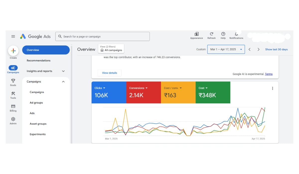 Google Ads Result