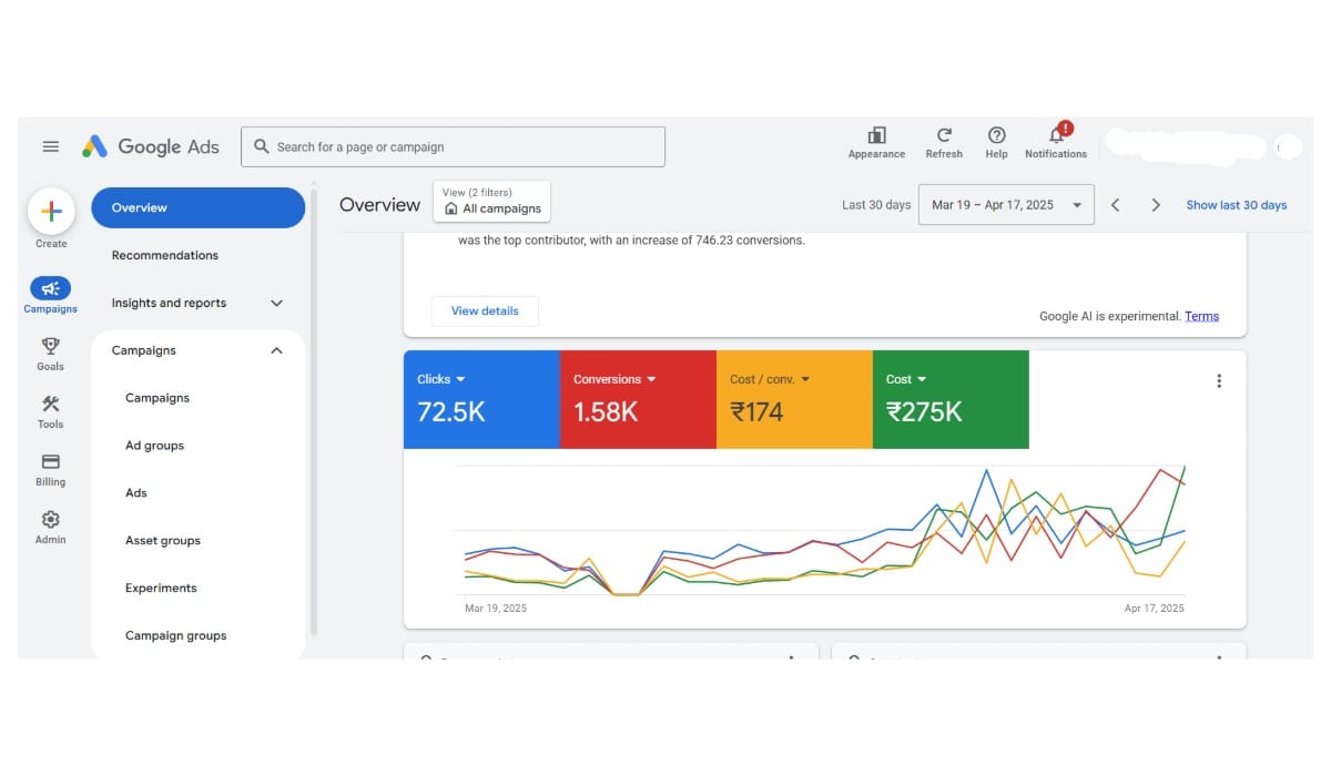 Google Ads Result